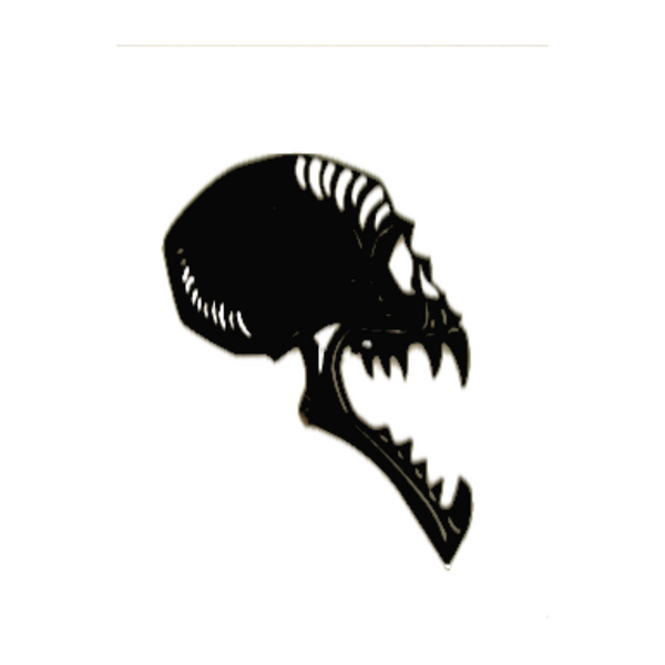 Vampire Skull CNC Plasma Metal Wall Sculpture - Metalhead Art & Design, LLC