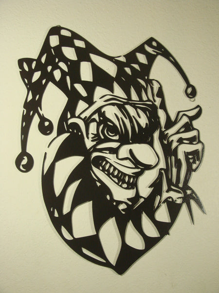 Wicked Jester CNC Plasma Cut Metal Wall Sculpture - Metalhead Art & Design, LLC