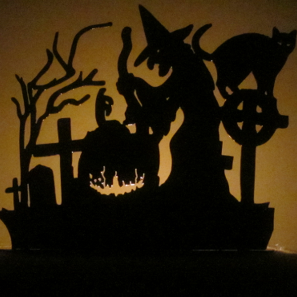 Witch's Brew Halloween Tea Light Holder - Metalhead Art & Design, LLC