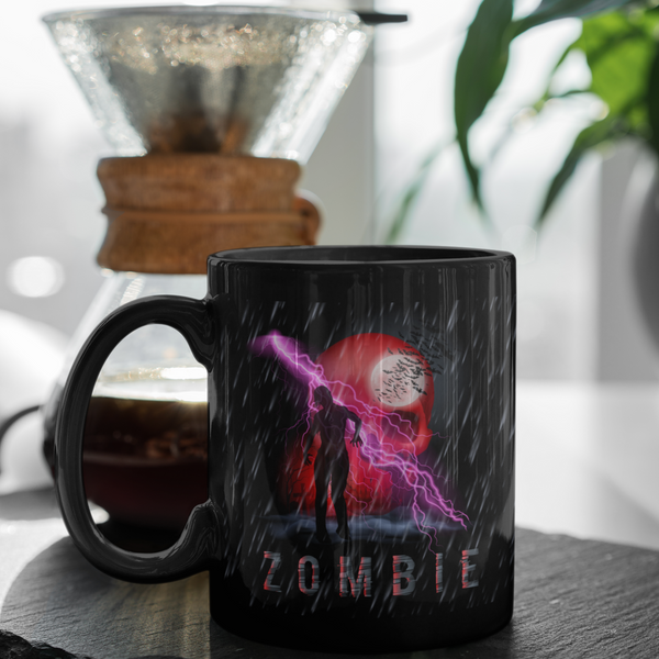 ZOMBIE SKULL WITH LIGHTENING MUG