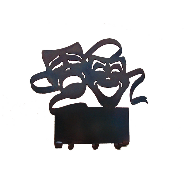 Comedy and Tragedy Business Card Holder - Metalhead Art & Design, LLC