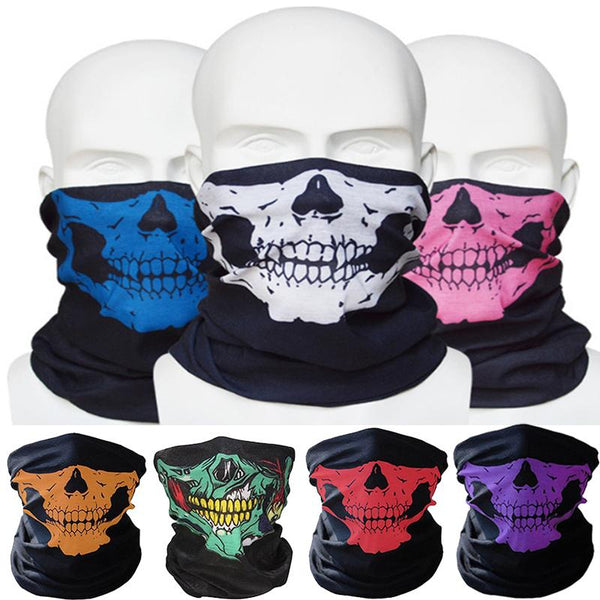 BLUE SKULL NECK GAITER FACE MASK