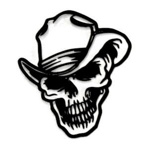 Spooky Cowboy Skull CNC Plasma Metal Art Sculpture - Metalhead Art & Design, LLC 