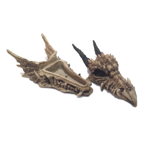 Dragon Skull Stash Treasure Box - Metalhead Art & Design, LLC 