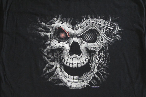 Cyborg Skull With Glowing Red Eye Tank Top - Metalhead Art & Design, LLC 