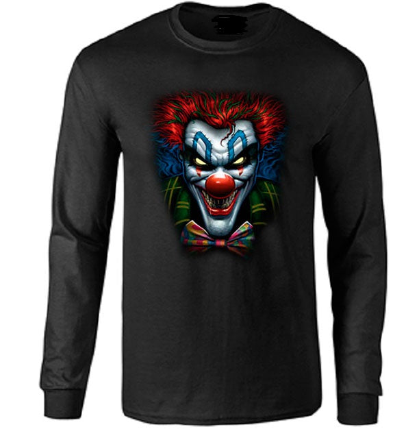 Joker Killer Clown Long Sleeve T-shirt - Metalhead Art & Design, LLC 