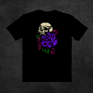 PURPLE ROSE SKULL - Metalhead Art & Design, LLC 