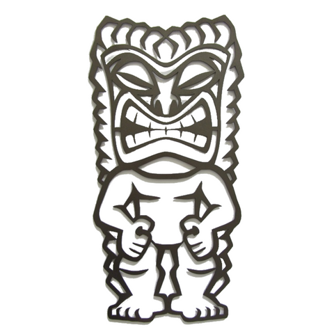 Tribal Tiki Man Metal Wall Sculpture - Metalhead Art & Design, LLC 
