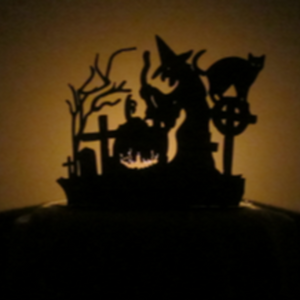 Witch's Brew Halloween Tea Light Holder - Metalhead Art & Design, LLC 
