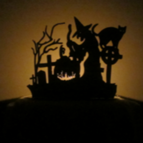 Witch's Brew Halloween Tea Light Holder - Metalhead Art & Design, LLC 