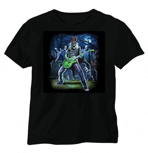 Rock N Roll Zombie Short Sleeve T-shirt - Metalhead Art & Design, LLC 
